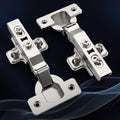 Furniware Soft Close Cabinet Hinges - 10 Pack Full Overlay 3D Nickel