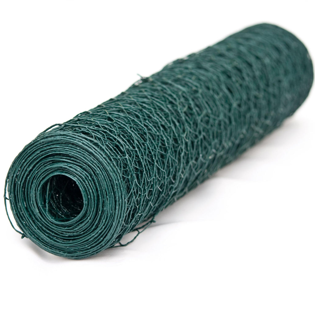 Windhager Hexagonal Wire Mesh – Green Plastic-Coated Fencing, 10x1m