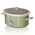 Swan Retro Slow Cooker – 3.5L Capacity with 3 Heat Settings, Green