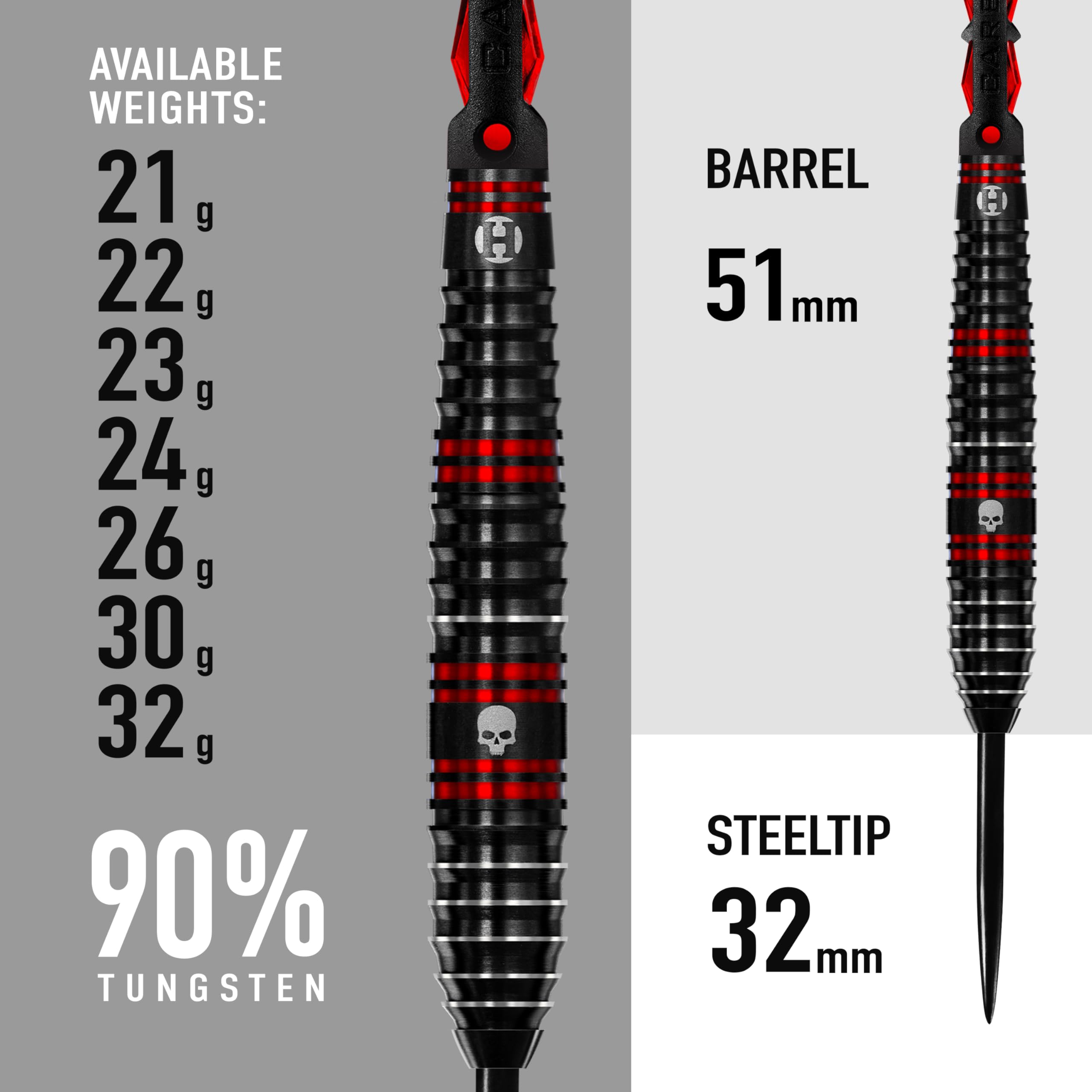 Harrows Ryan Searle Heavy Metal Serie 2 Steeldart-Set | 90% Wolfram Darts