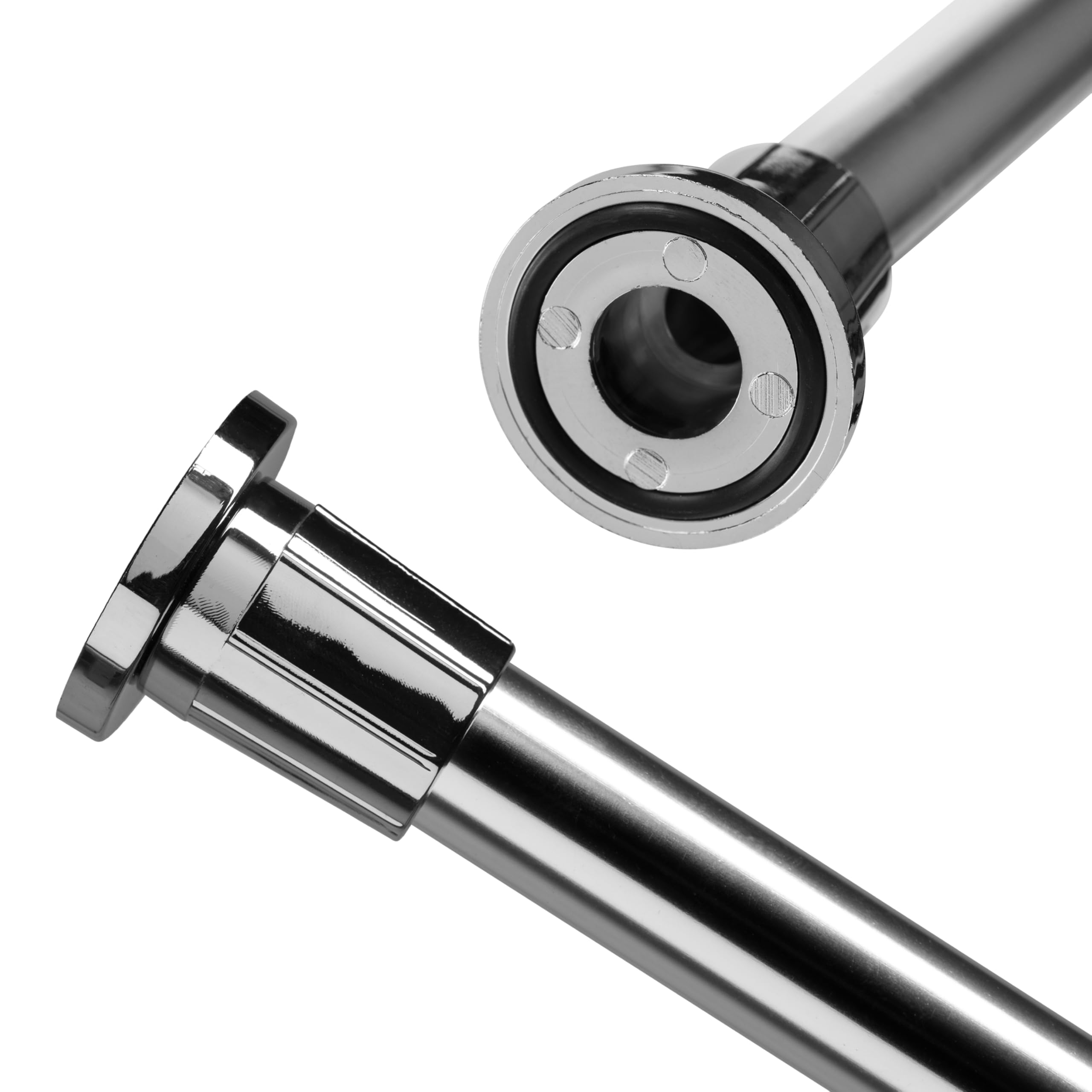 Croydex Telescopic Shower Curtain Rod | 700-1220mm Silver Tension Rail