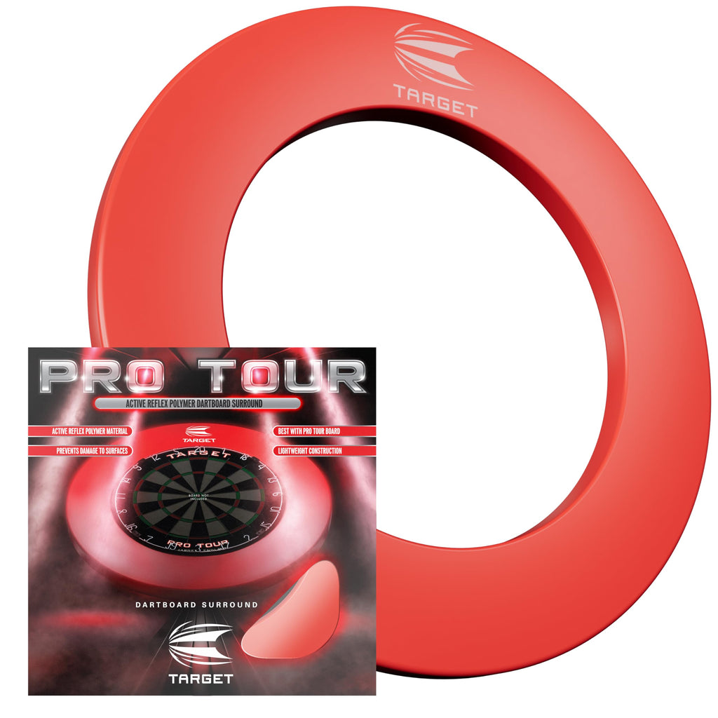 Target Darts Pro Tour Dartboard Surround - Red Wall Protection