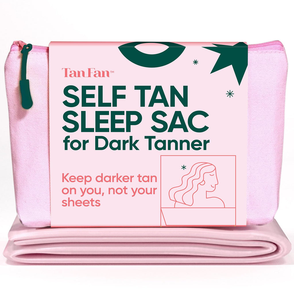 Tan Fan Self Tan Sleep Sac | Pink Cooling Silky Poly Tanning Bed Liner