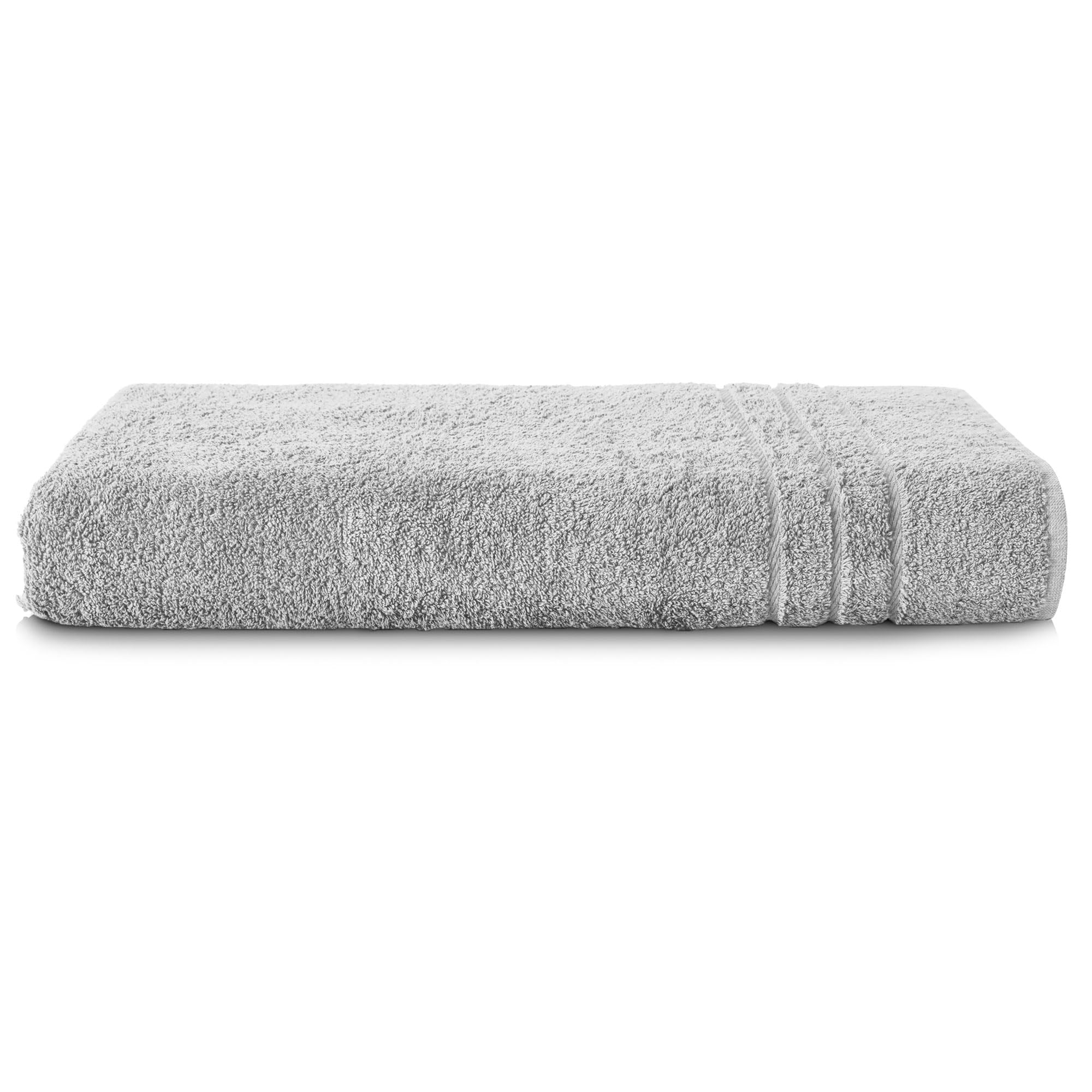 Komfortec XXL Bath Towel | 100% Cotton Terry Cloth Sauna Sheet – Silver