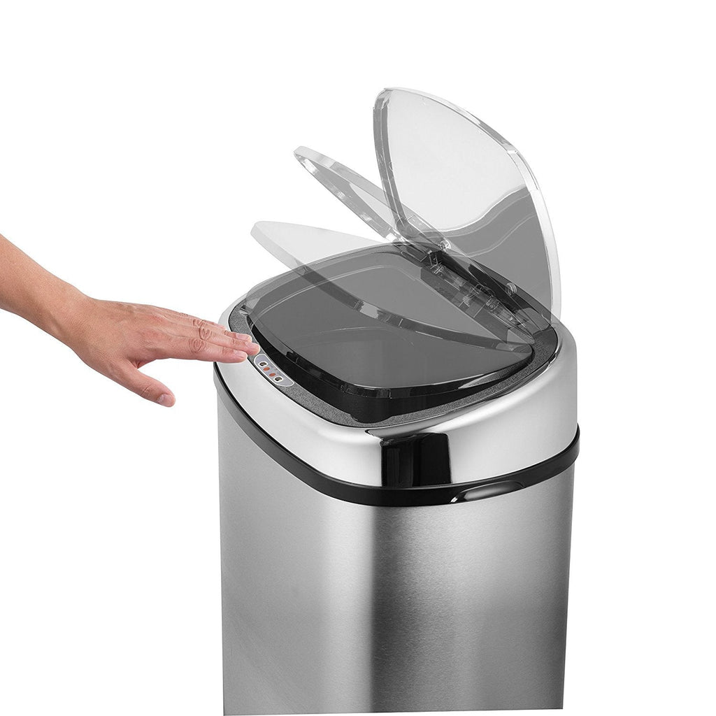 Tower T80901 Sensor Kitchen Bin | 58L Stainless Steel Automatic Lid
