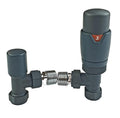 Oslo Anthracite TRV Angled Thermostatic Radiator Valve