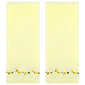 HMETOL Soft Absorbent Floral Embroidered Hand Towels for Bathroom Kitchen