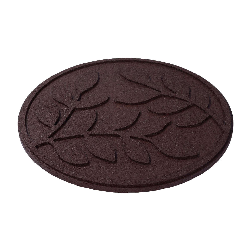 Nicoman Recycled Rubber Garden Stepping Stones - Leaf Design, Set of 4