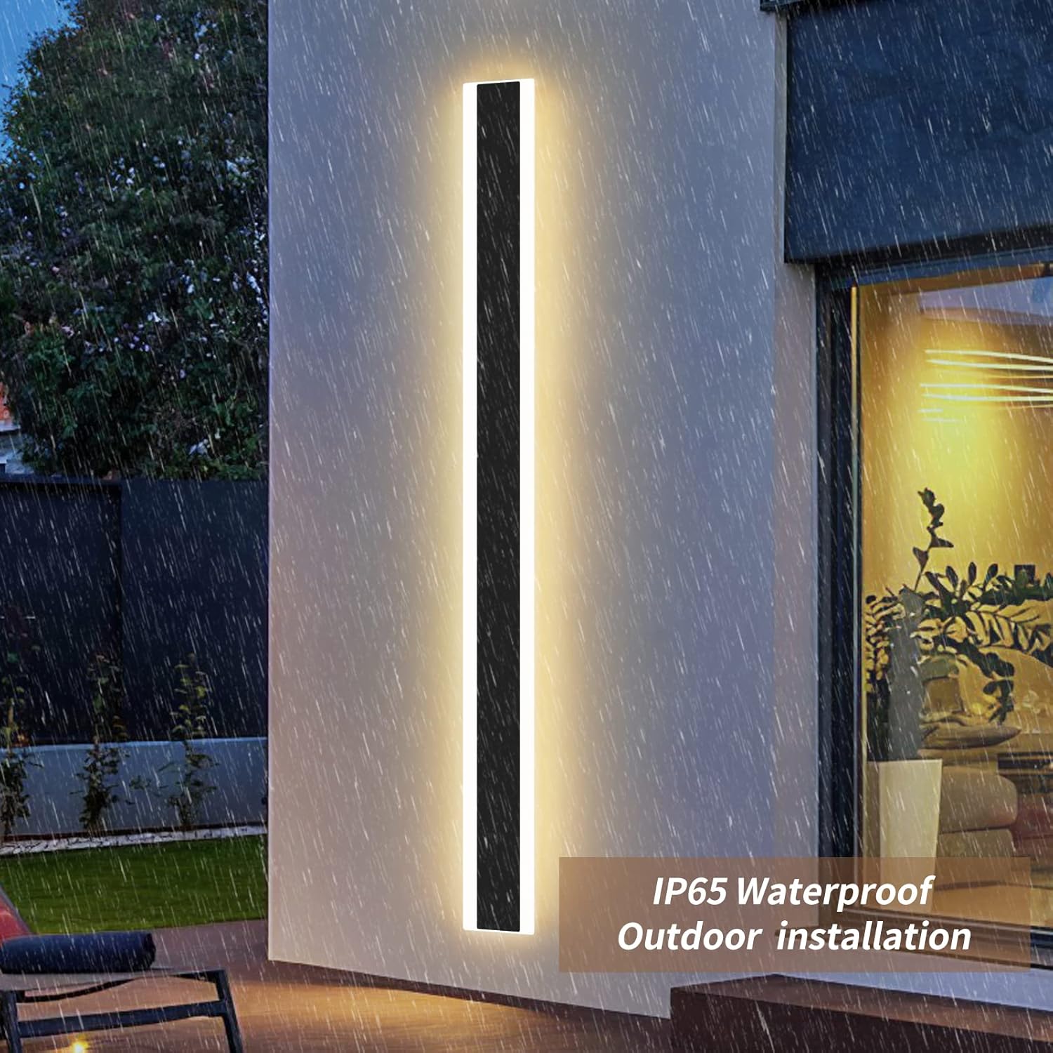 Mikeru Modern LED Outdoor Wall Light – 80cm 31W 3000K IP65 Acrylic