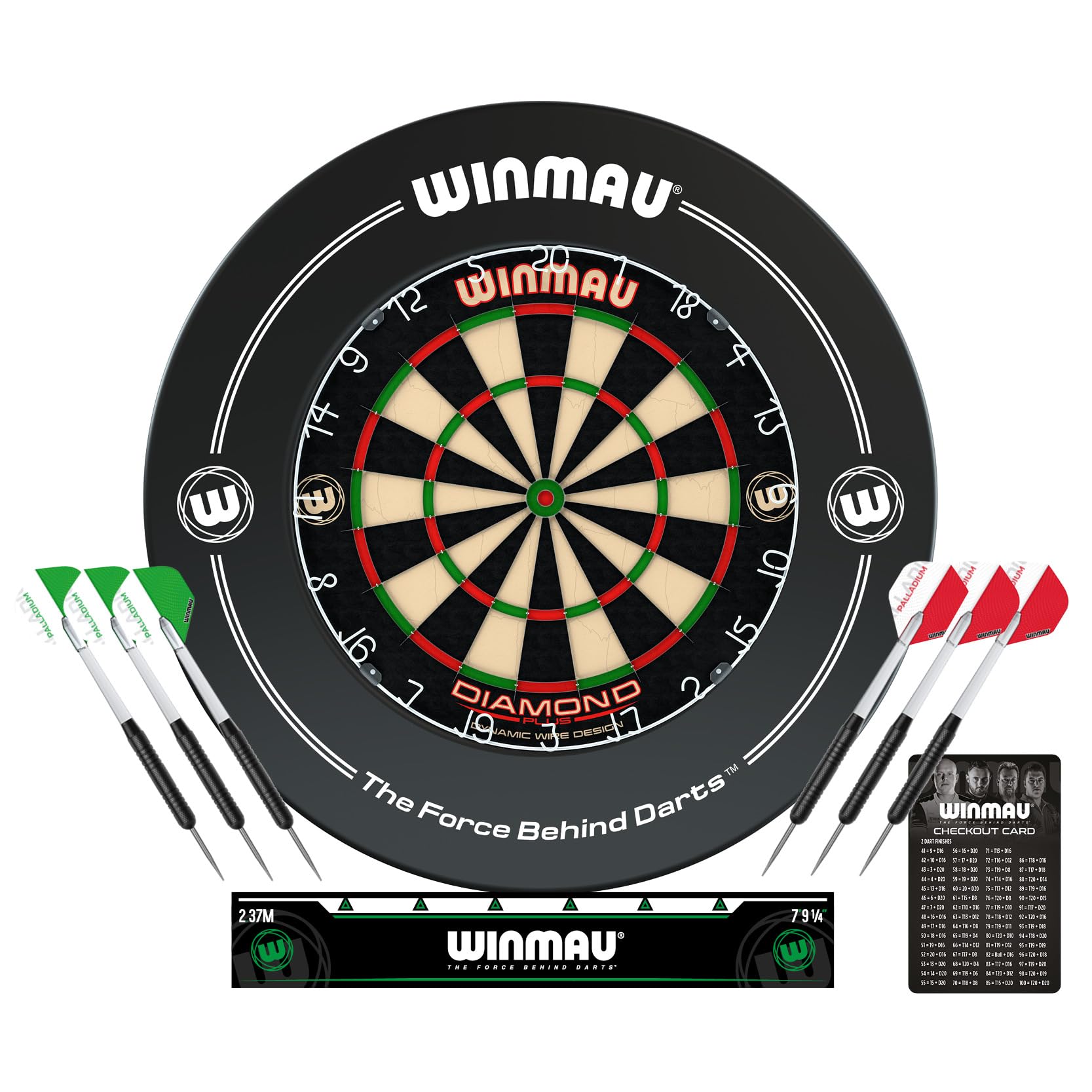Winmau Diamond Plus Professional Bristle Dartboard and Surround Set