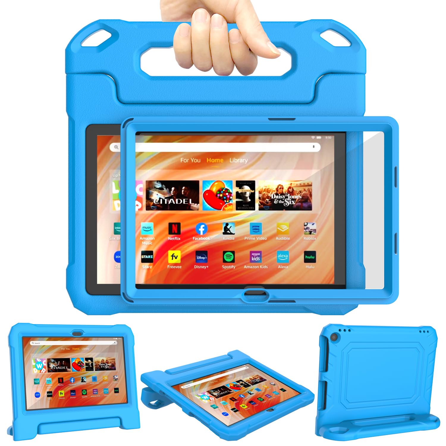 TrendGate Fire HD 10 Tablet Case Kids - Rugged Cover with Screen Protector