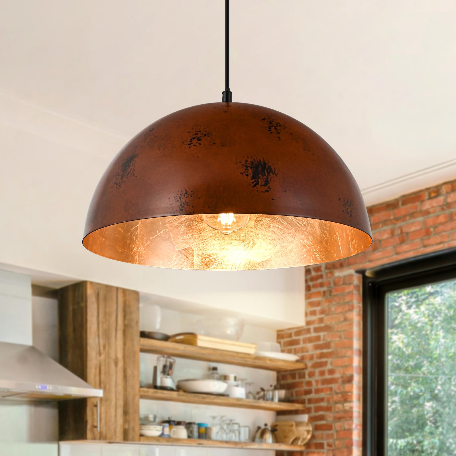 OYIPRO Industrial Pendant Light – Vintage Metal Adjustable Farmhouse Lamp