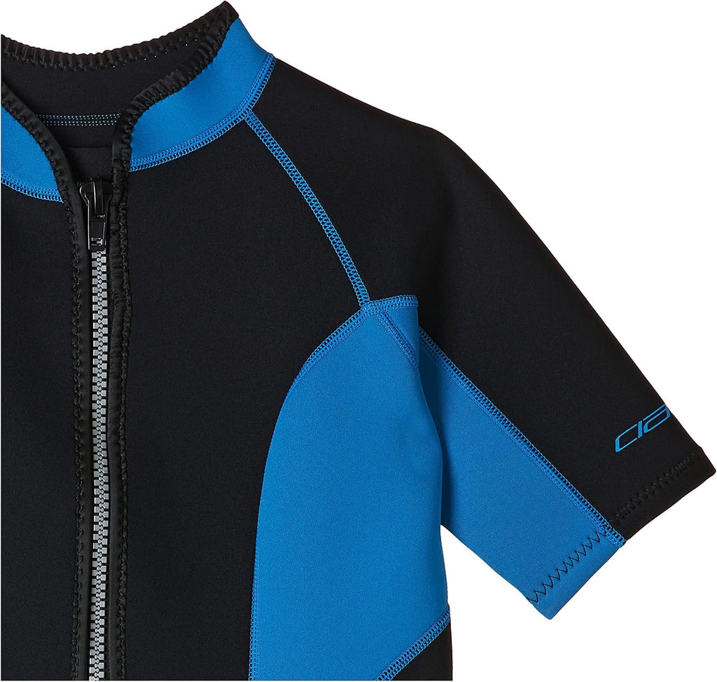 SEAC Ciao Women's 2.5mm Neoprene Shorty Wetsuit – Black/Light Blue