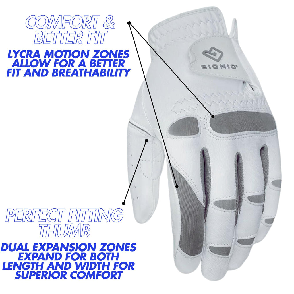 Bionic Men's PerformanceGrip Pro Cabretta Leather Golf Glove - Left