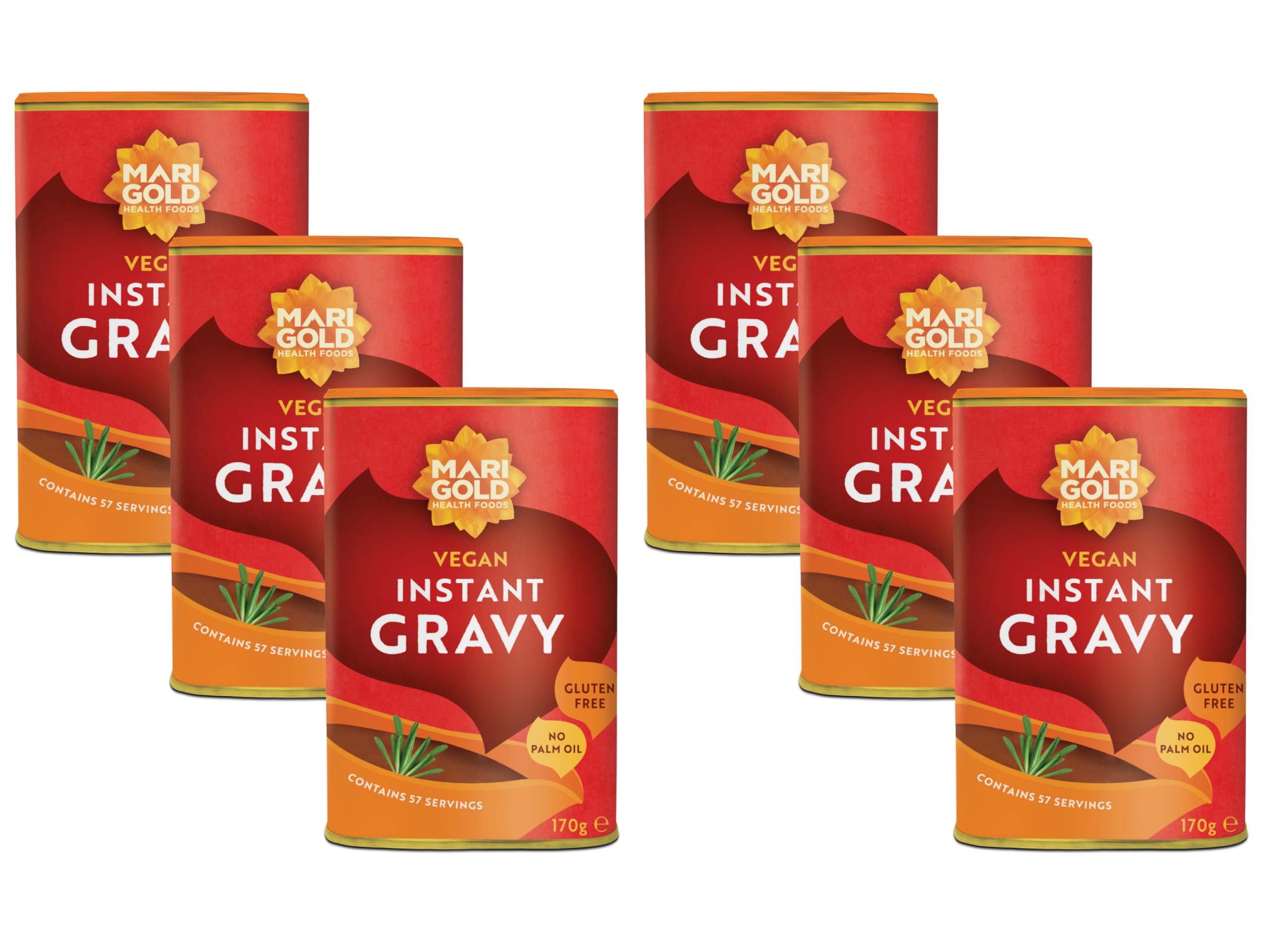 Marigold Vegan Instant Gravy – Gluten-Free & Palm Oil-Free (Pack of 6)