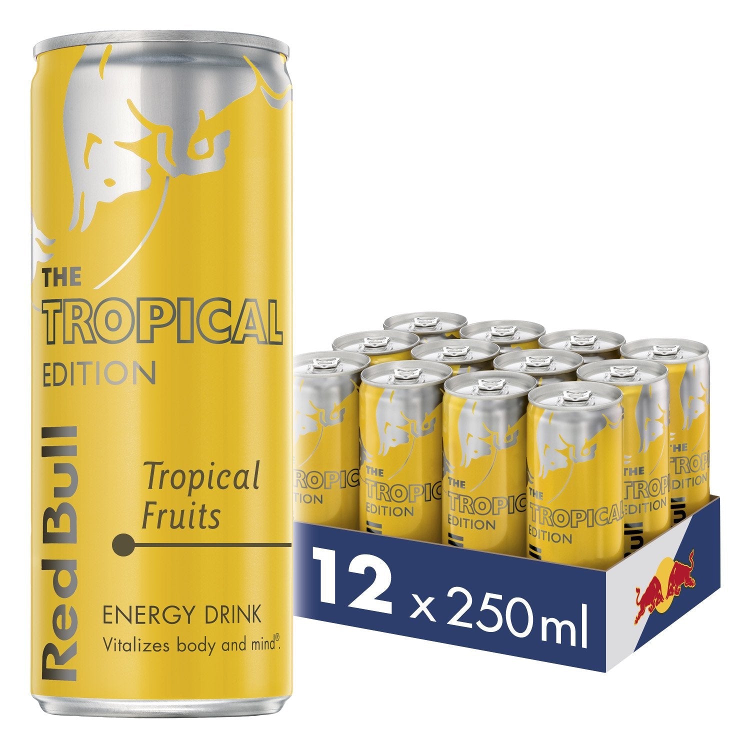 Red Bull Energy Drink Tropical Edition - 250ml Cans (Pack of 12)