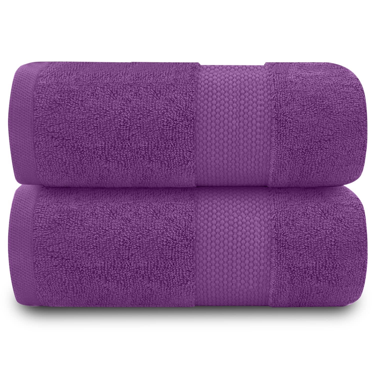 GC Gaveno Cavailia Egyptian Cotton Bath Sheets | 700 GSM Purple - 2 Pack