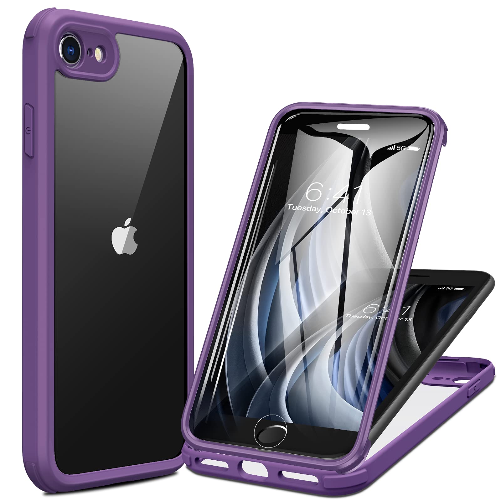 Miracase iPhone SE 2020/8 Case | Full-Body Rugged Clear Bumper Cover