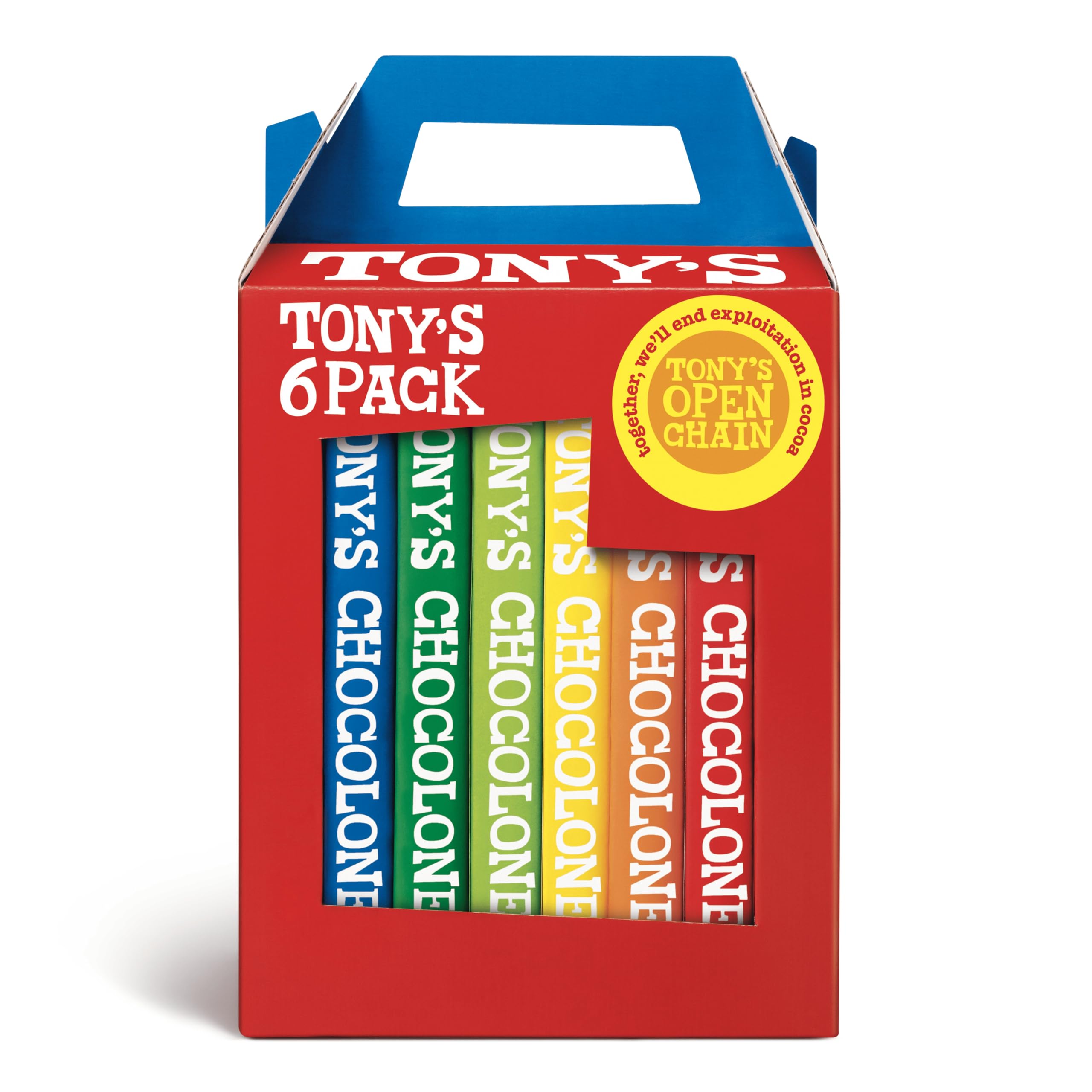 Tony's Chocolonely Rainbow Classic Pack | 6 x 180g Fairtrade Chocolate