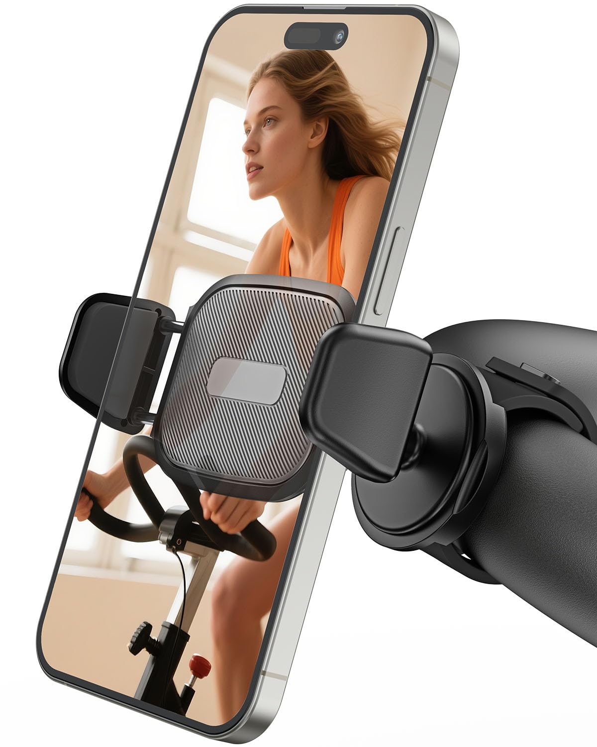 OQTIQ Universal Phone Holder for Exercise Bike & Treadmill – 360° Rotation