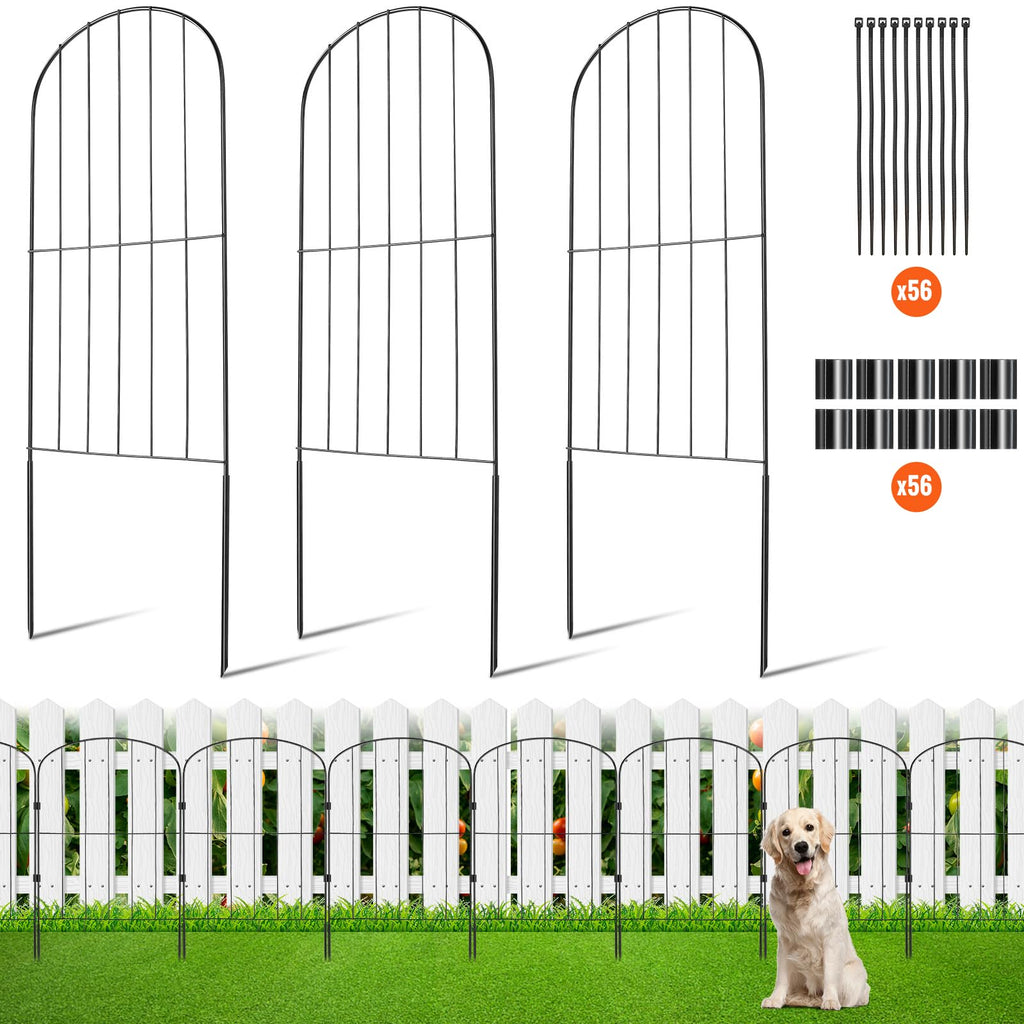 VEVOR No Dig Animal Barrier – 28 Pack Metal Garden Fence, 24x13 Inch
