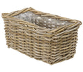 Dehner Rattan Planter – Weather-Resistant Grey/Brown Flower Pot