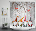 Christmas Gnome Shower Curtain – Waterproof Polyester Bathroom Decor