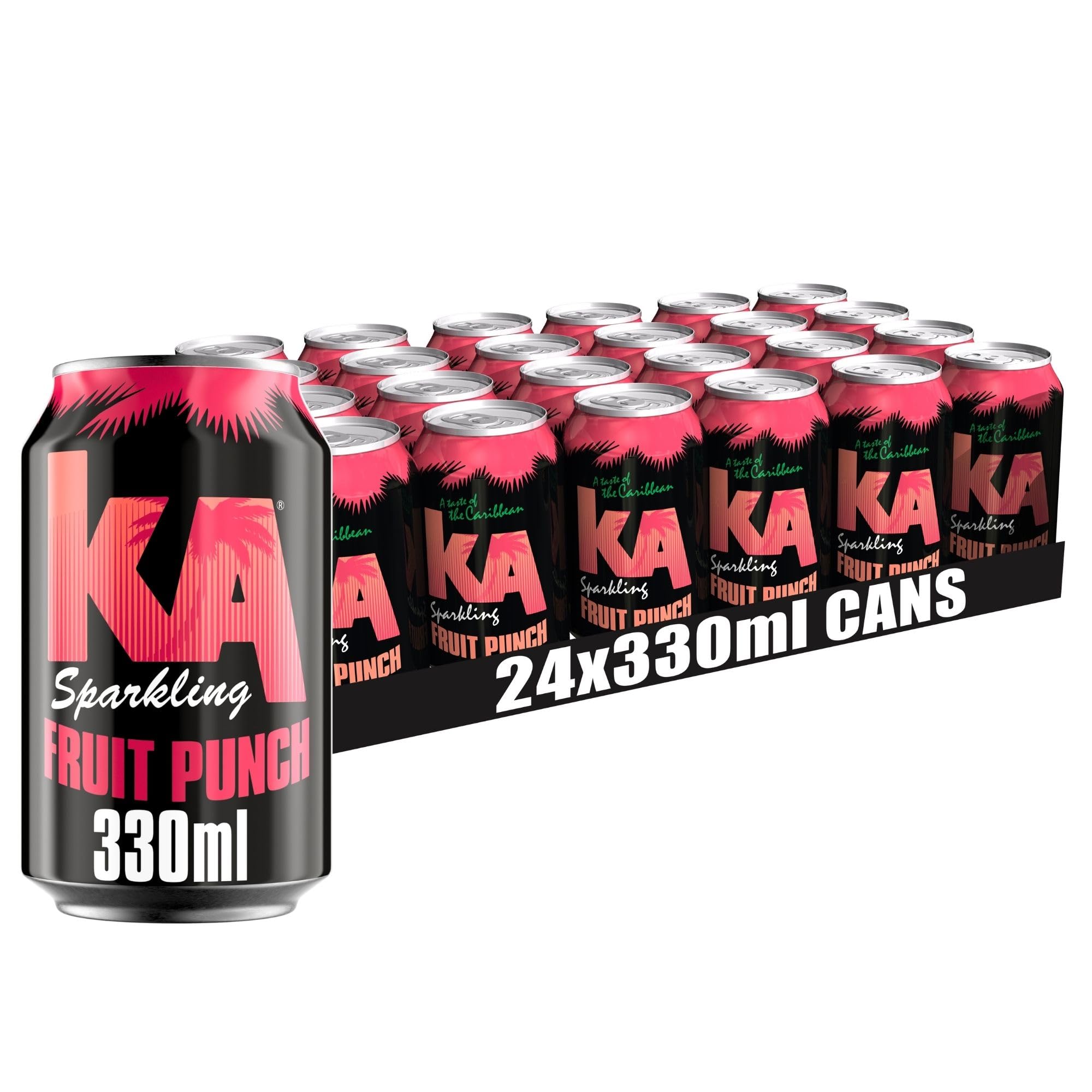 KA Caribbean Fruit Punch Sparkling Soda - Jamaican Style - 24 x 330ml