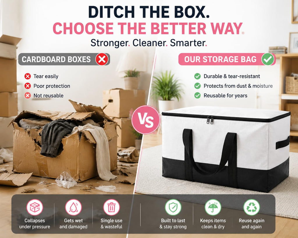 Big Storage Bags and Moving Boxes Large with Zips for Home Movers - image 5