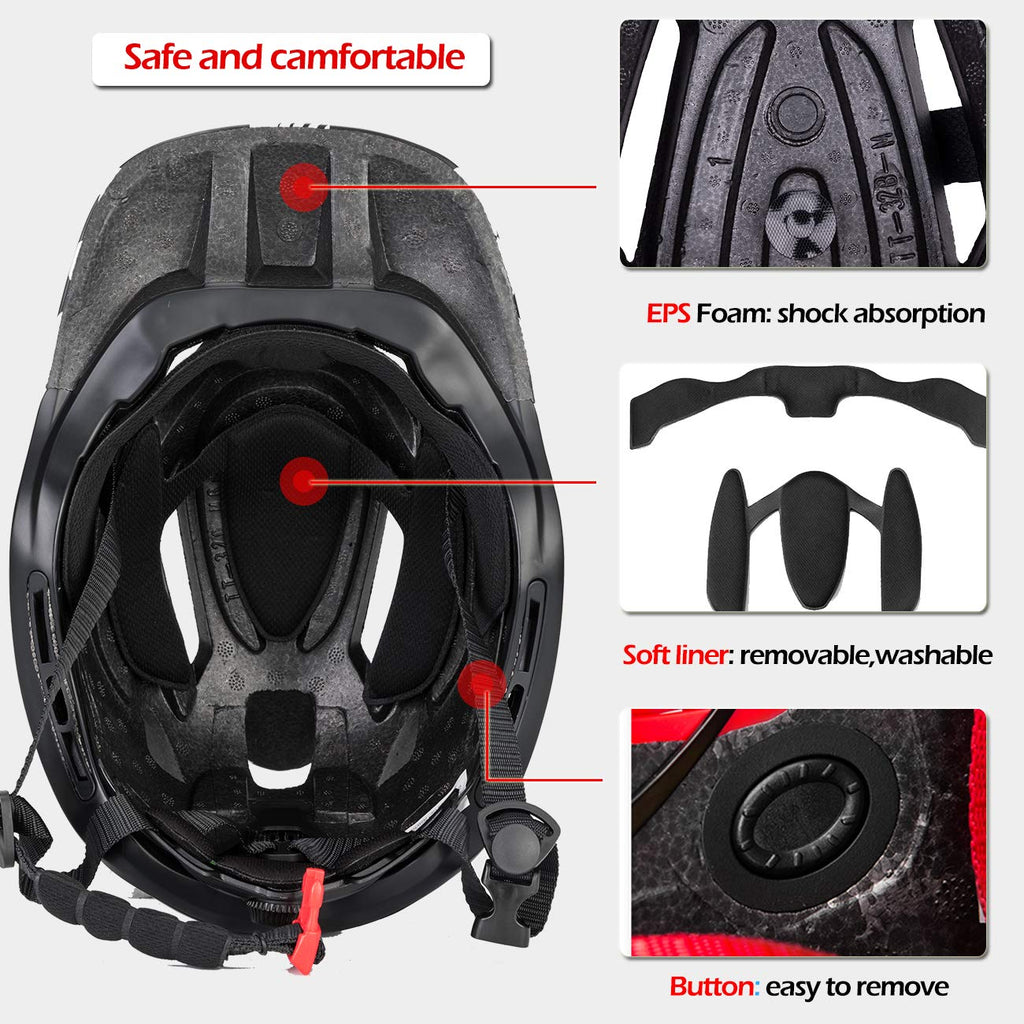 ROCKBROS Kids Full Face Bike Helmet | 2-in-1 Detachable MTB Safety Gear