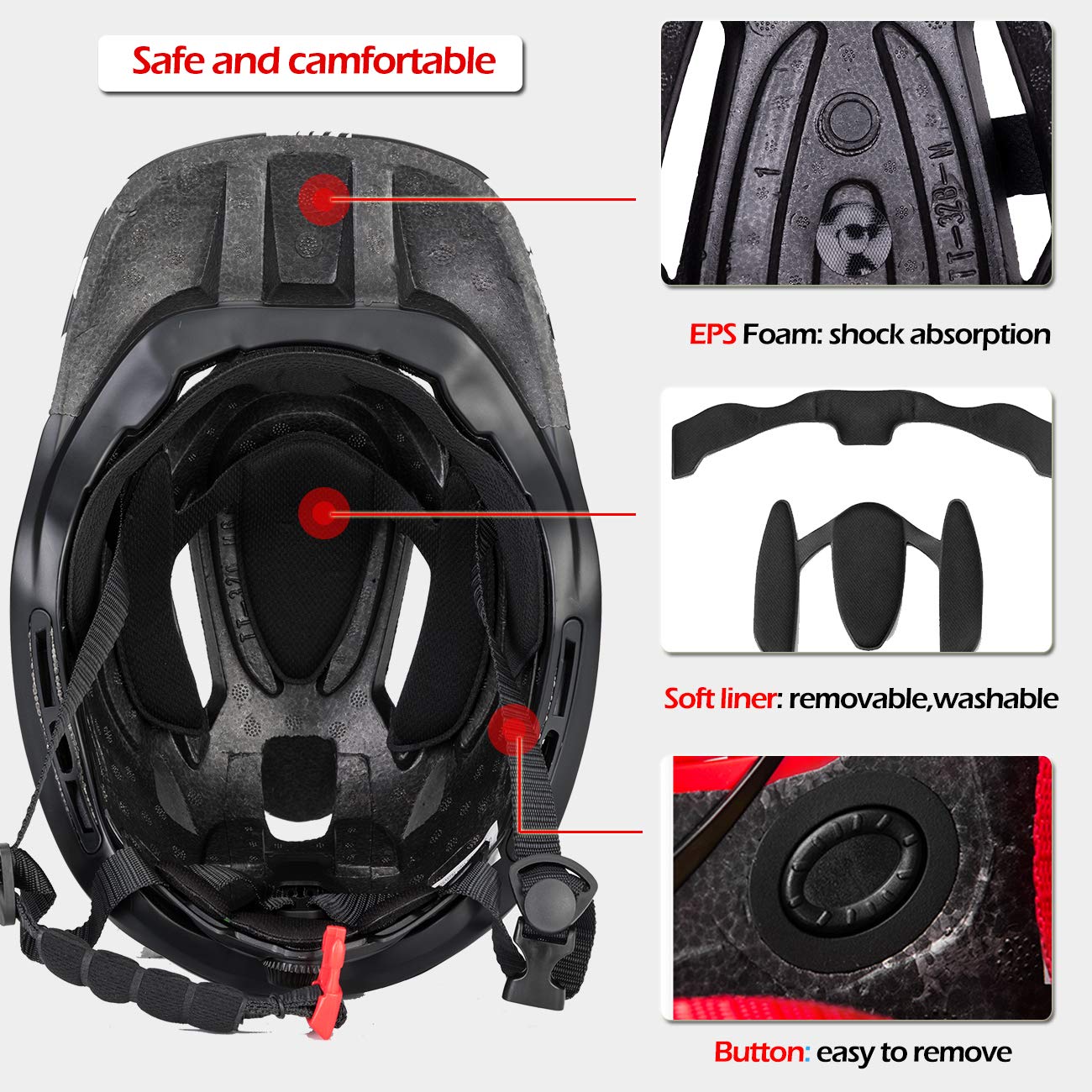 ROCKBROS Kids Full Face Bike Helmet | 2-in-1 Detachable MTB Safety Gear