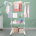 Innotic 4-Tier Foldable Clothes Drying Rack | Stainless Steel Airer with Wheels