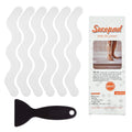 Secopad Anti Slip Shower Stickers | 24 Clear Bathtub Safety Strips & Scraper