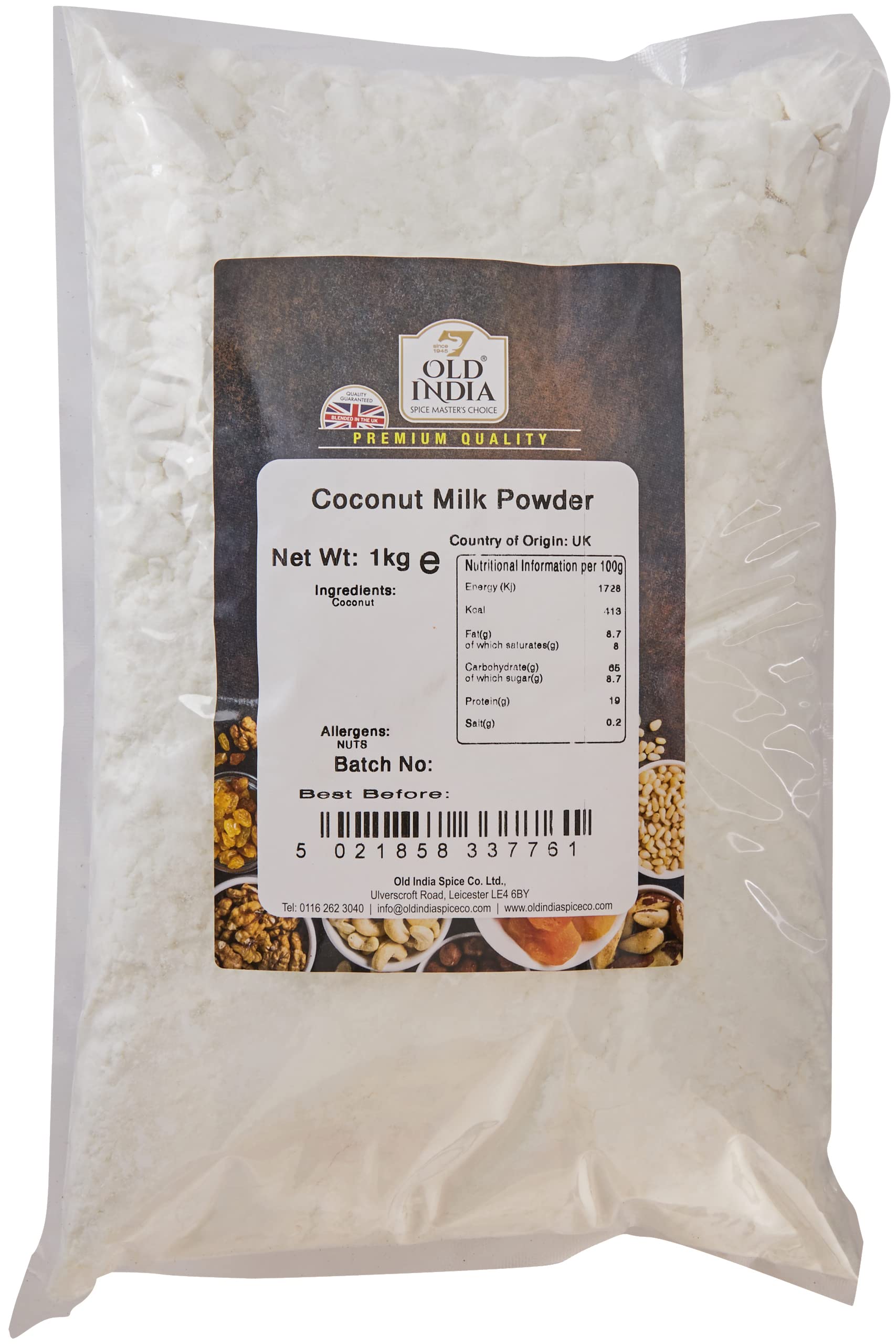 Old India Coconut Milk Powder – 1kg Instant Vegan Baking Ingredient