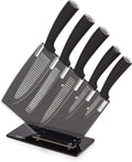 Tower 5-Piece Stainless Steel Kitchen Knife Set with Acrylic Block