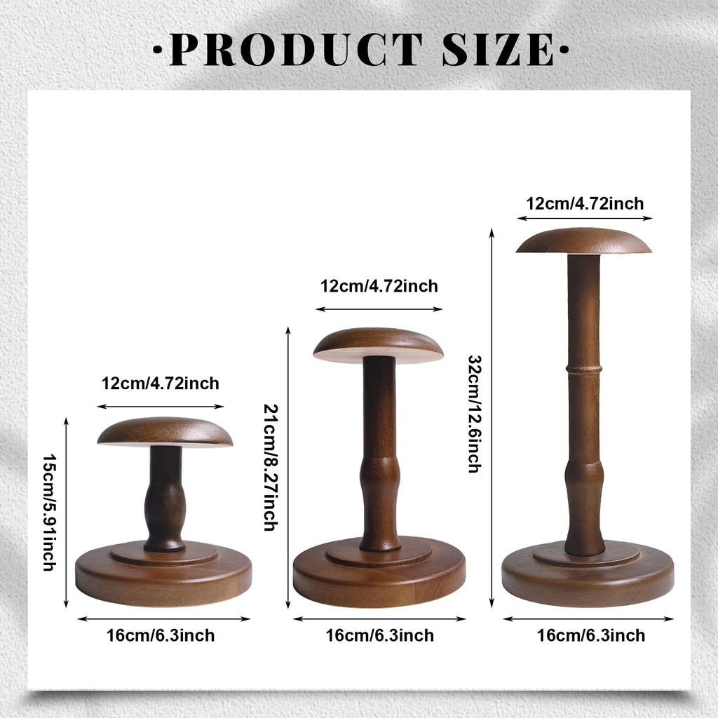 TINGSING Vintage Hat Rack Stand Rustic Brown Hat Display Stand - image 3
