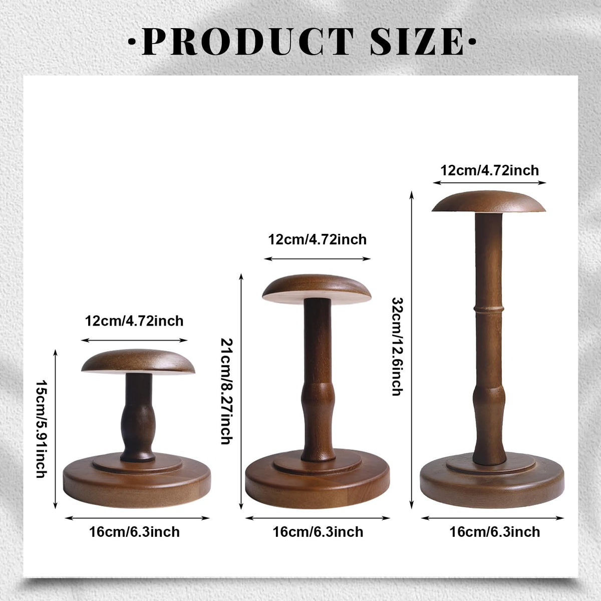 TINGSING Vintage Hat Rack Stand Rustic Brown Hat Display Stand - image 3