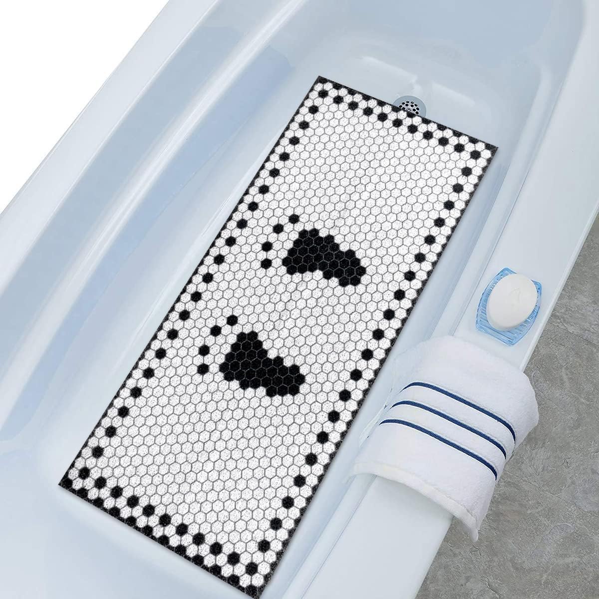 Jolof Store Loofah Shower Mat – Non-Slip Anti-Mould Bath Mat 40x60cm