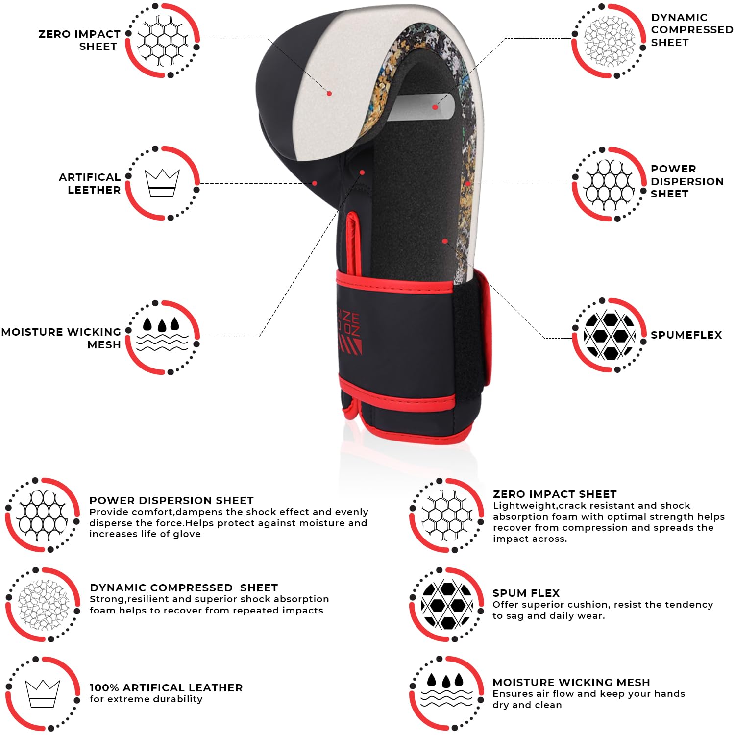 AQF Kids Boxing Gloves and Pads Set - Faux Leather MMA Training Gear