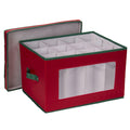 Household Essentials Holiday Stemware Storage Chest for 12 Glasses