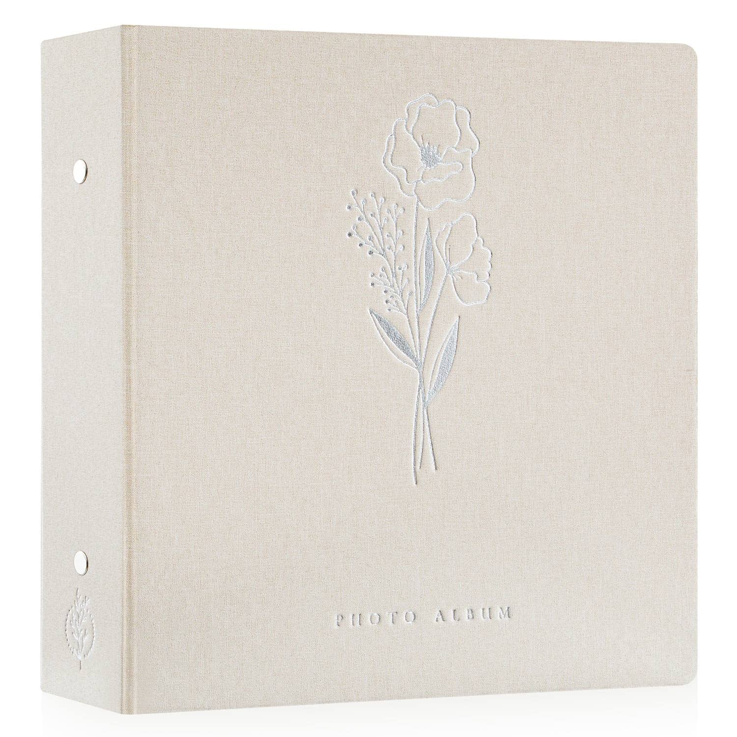 Lanpn 1000 Pockets Photo Album 6x4 – Large Linen Slip-in Book, Beige
