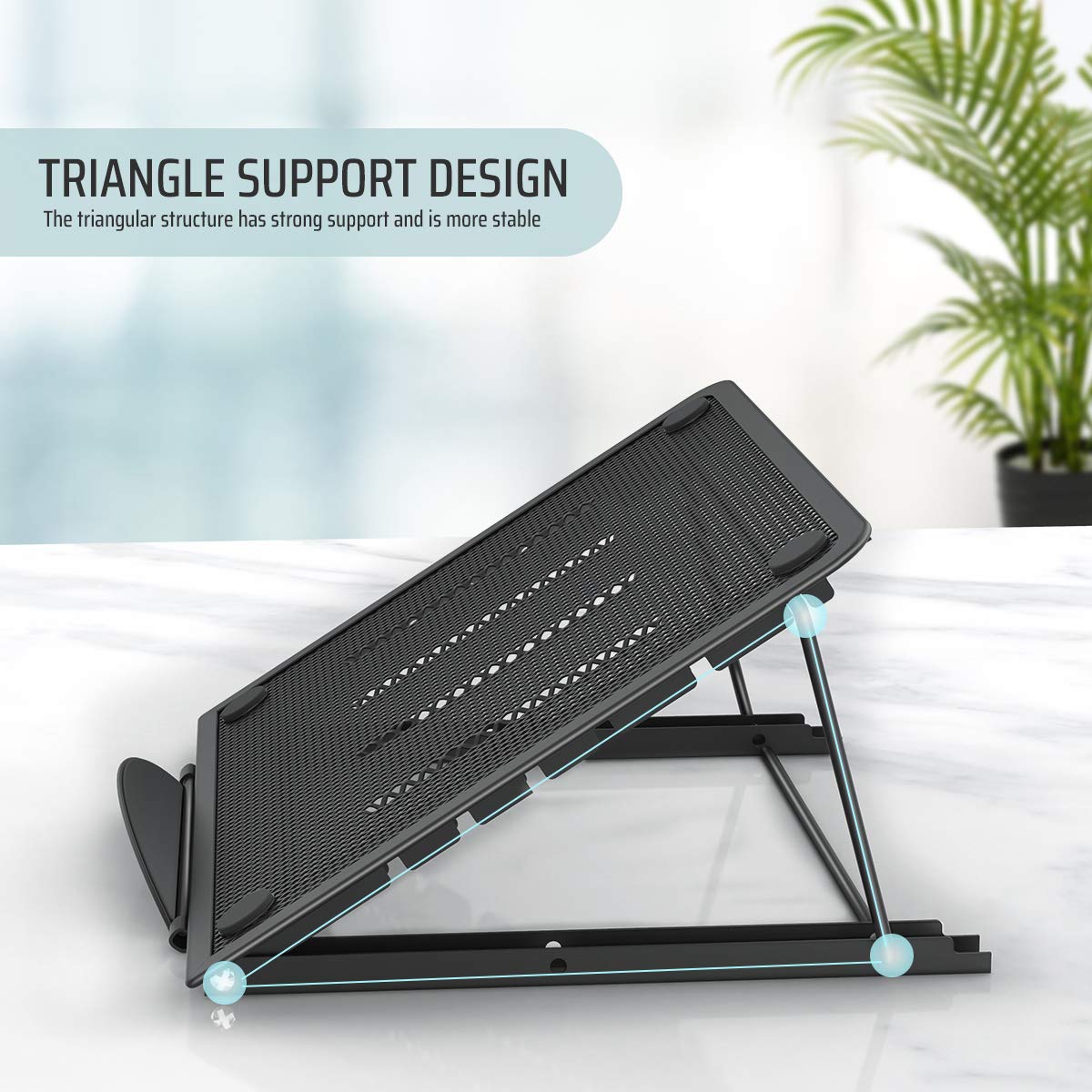 Lidasen Laptop Stand Tablet,Foldable Portable Ventilated Desktop Laptop Holder, Cooling Stand 10"-15.6" compatible with Dell XPS, HP