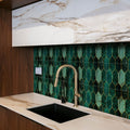 Funlife Peel and Stick Wall Tiles | Holographic Emerald Green - 30 Pack