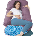 TaiBest 55 Inch U-Shaped Memory Foam Pregnancy Pillow with Velvet Cover