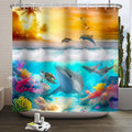 SDOTPMT Ocean Shower Curtain | 180x180cm Waterproof Polyester Bath Decor