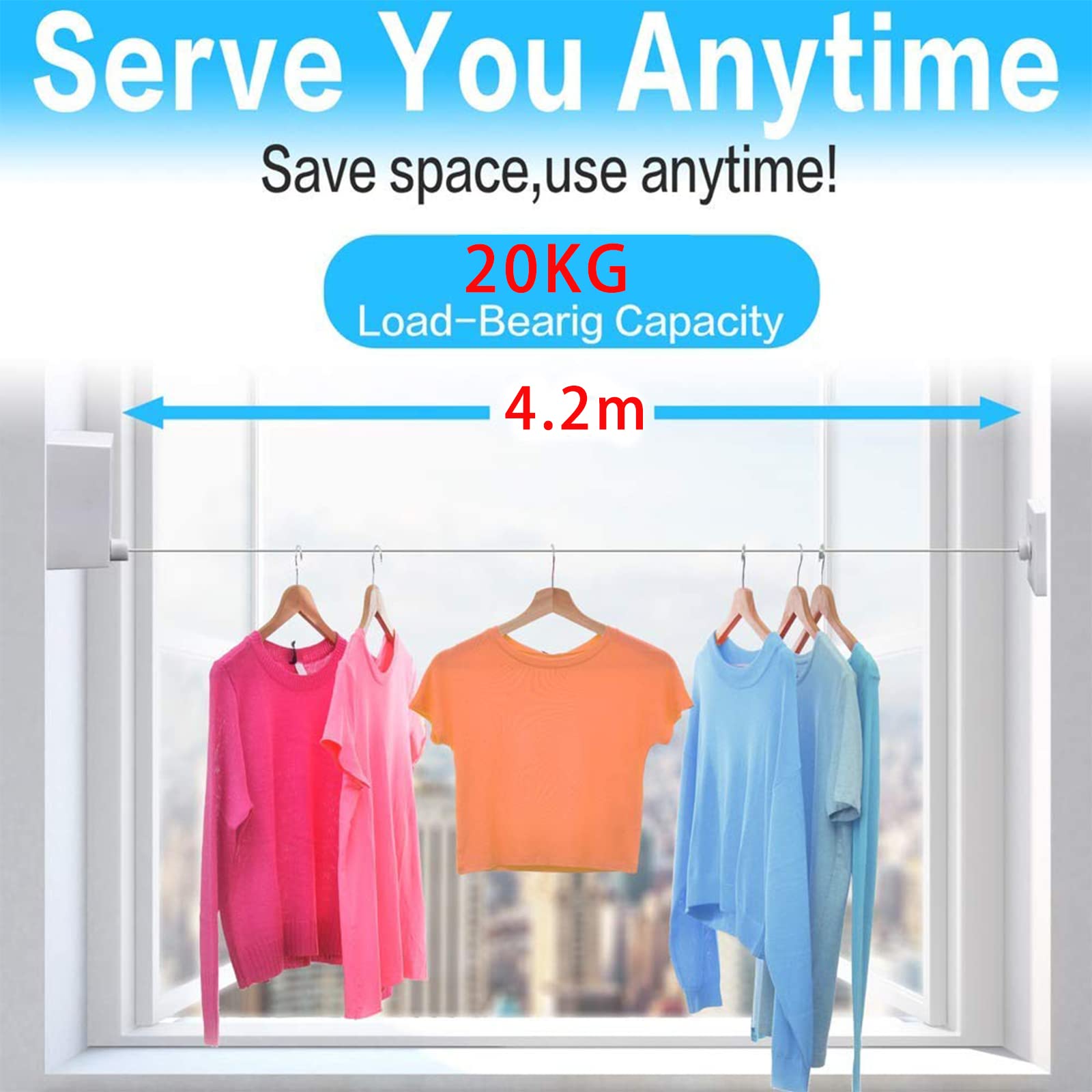 Retractable Clothesline – Heavy Duty Wall Mounted Dual Line