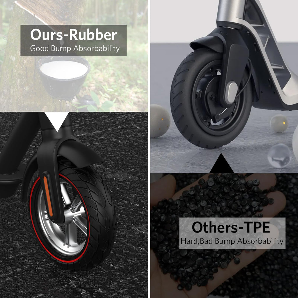 OUXI 10-Inch Solid Scooter Tyres | Puncture Proof for Ninebot Max G30P | 2 Pack