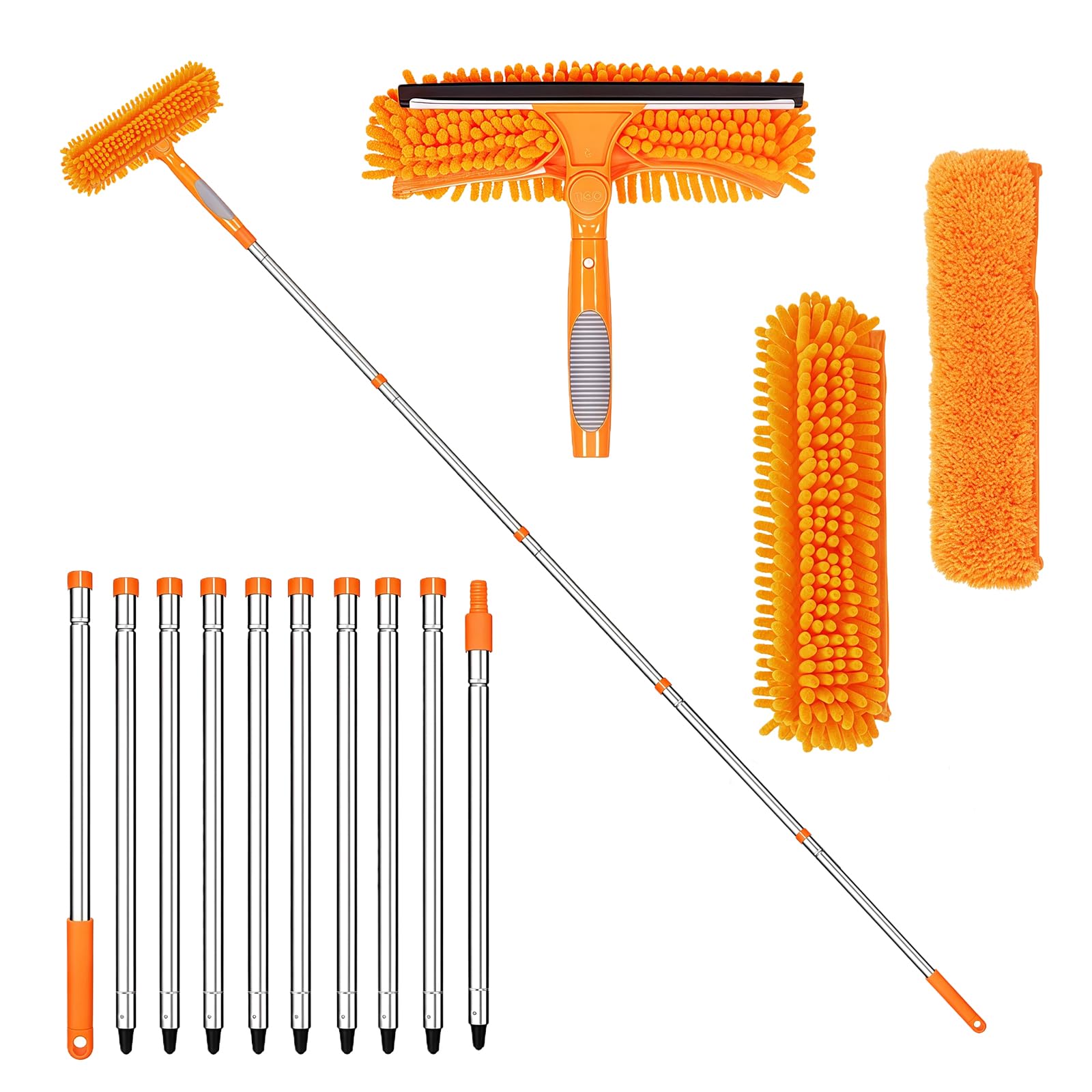 IHONYI 151in Window Cleaning Kit | Extendable Pole with Squeegee