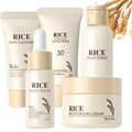 Jolof Store 5-Piece Rice Skincare Set | Korean Glass Skin Kit with SPF 50