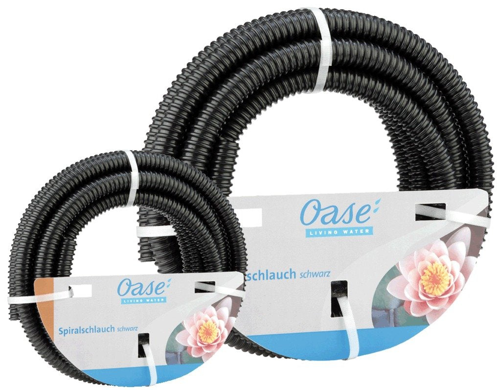 Oase Spiral Hose 1 Inch | 10m Flexible PVC Pond Tubing - Black